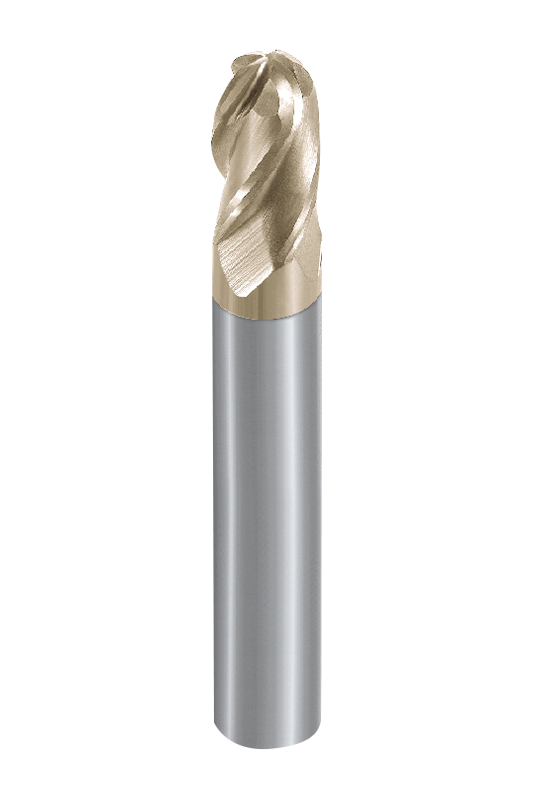 Titaaniseoksen työstö 4 huilukuulapäätyjyrsintä